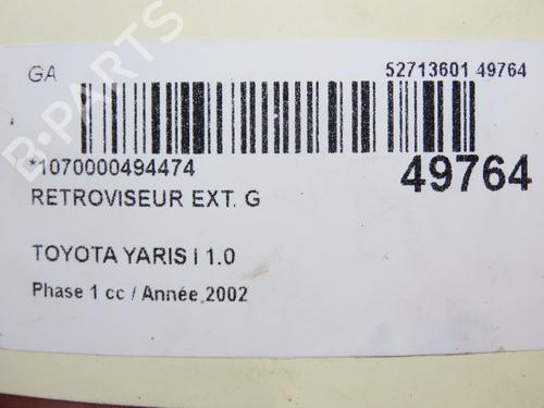 Left mirror TOYOTA YARIS (_P1_) 1.0 (SCP10_, SCP10R) | BP28831538C26 