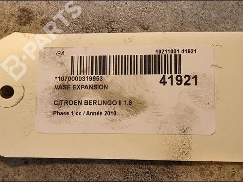 Expansion tank CITROËN BERLINGO MULTISPACE (B9) 1.6 HDi 75 16V | BP9618264C120 