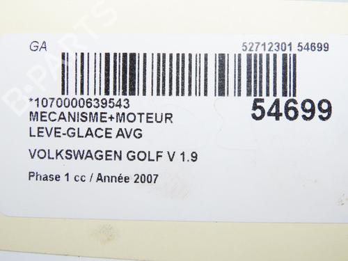 Front left window mechanism VW GOLF V (1K1) 1.9 TDI | BP31120729C22 