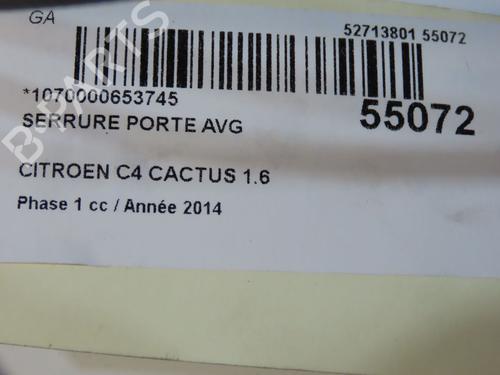 Used Front left lock Front left lock CITROËN C4 CACTUS 1.6 HDi 90 (92 hp) 33948416 33948416