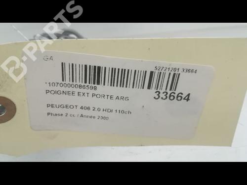 Rear left exterior door handle PEUGEOT 406 (8B) 2.0 HDI 110 | BP9596534C130 