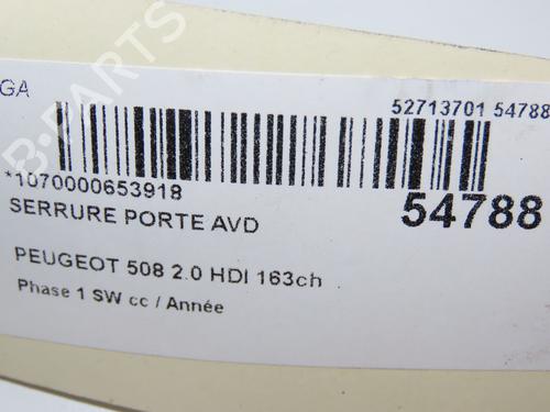 Used Front right lock PEUGEOT 508 SW I (8E_) 2.0 HDi (163 hp) 31120856