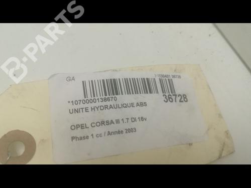 ABS pump OPEL CORSA C (X01) 1.7 DI (F08, F68) | BP9602770M43 