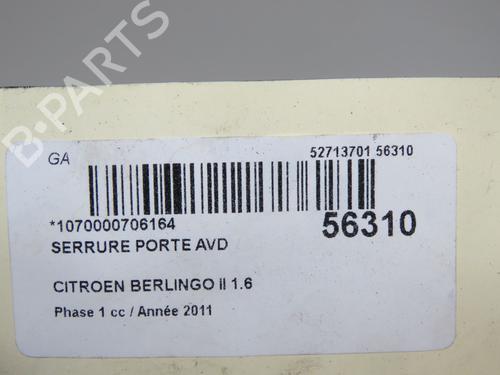 Front right lock CITROËN BERLINGO MULTISPACE (B9) 1.6 HDi 90 | BP33059432C97 - Image 4