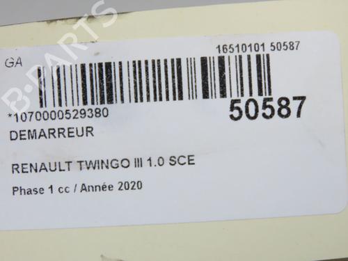 Used Starter Starter RENAULT TWINGO III (BCM_, BCA_) 1.0 SCe 65 (BCMJ) (65 hp) 40110577 40110577