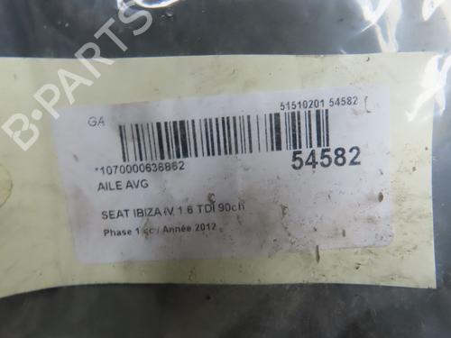 Used Left front fenders SEAT IBIZA IV (6J5, 6P1) 1.6 TDI (90 hp) 28830997