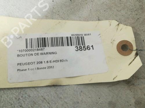 Used Warning switch PEUGEOT 208 I (CA_, CC_) 1.6 HDi (92 hp) 9606305