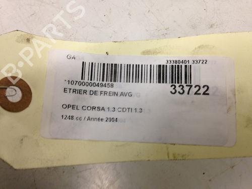 Used Left front brake caliper OPEL CORSA C (X01) 1.3 CDTI (F08, F68) (70 hp) 14878016