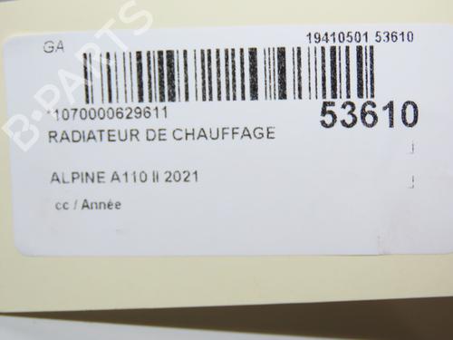 Heater matrix ALPINE A110 II 1.8 S | BP36758098M63 - Image 4