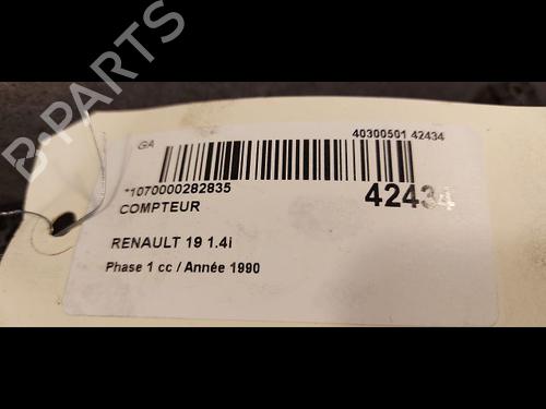 Used Instrument cluster RENAULT 19 I (B/C53_) 1.4 (80 hp) 9614444