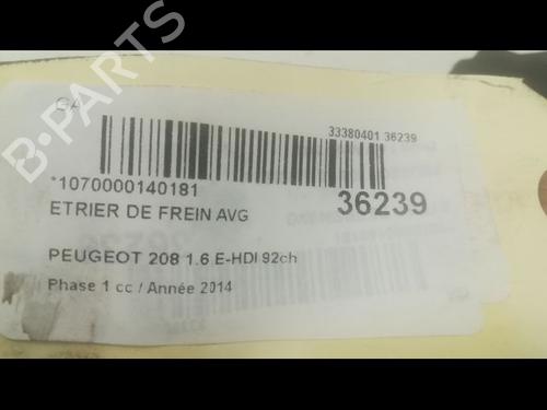 Used Left front brake caliper PEUGEOT 208 I (CA_, CC_) 1.6 HDi (92 hp) 14878150