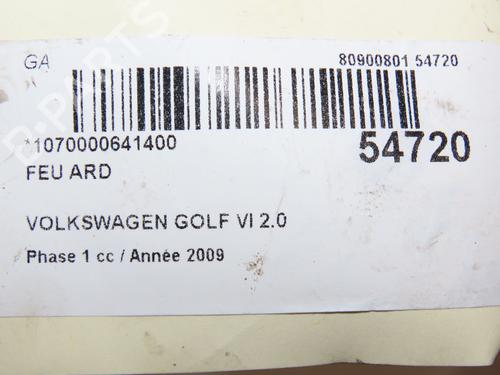 Used Right taillight VW GOLF VI (5K1) 2.0 TDI (110 hp) 28802306