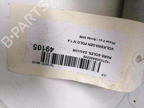 Used Left sun visor Left sun visor VW POLO IV (9N_, 9A_) 1.4 TDI (80 hp) 16572936 16572936