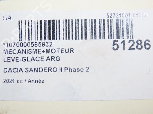 Used Rear left window mechanism Rear left window mechanism DACIA SANDERO III 1.0 TCe 90 (91 hp) 20340109 20340109