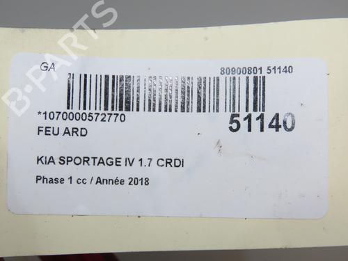 Used Right taillight KIA SPORTAGE IV (QL, QLE) 1.7 CRDi (141 hp) 31121218