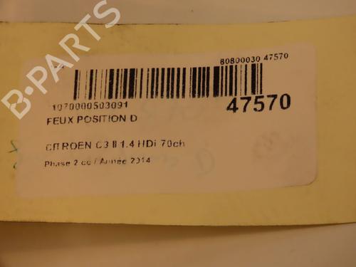 Used Right daytime light CITROËN C3 II (SC_) 1.4 HDi 70 (SC8HZC, SC8HR0, SC8HP4) (68 hp) 16781450