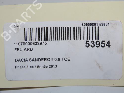 Right taillight DACIA SANDERO II TCe 90 (B8M1, B8MA, B8AC) | BP33444972C35 - Image 2