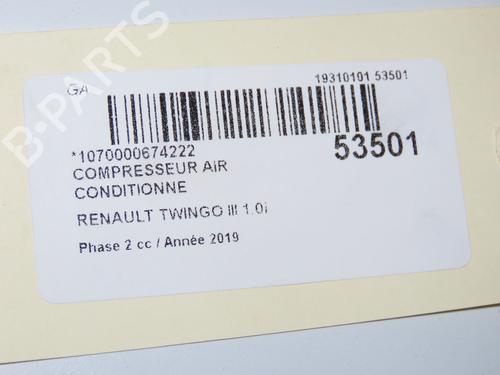 AC compressor RENAULT TWINGO III (BCM_, BCA_) 1.0 SCe 75 | BP32354693M34 - Image 6