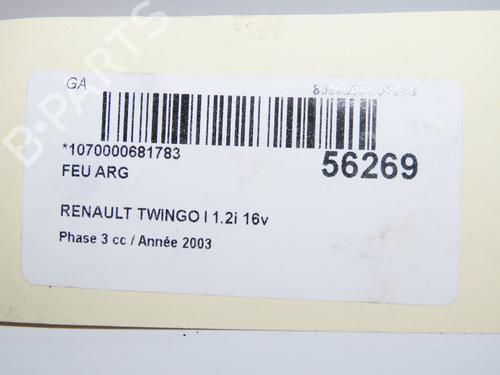 Rückleuchte Links für RENAULT TWINGO I (C06_) 1.2 16V (C06C, C06D, C06K) (75 hp) 31692785