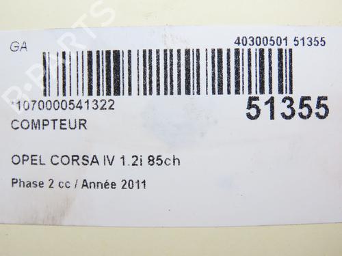 Used Instrument cluster OPEL CORSA D (S07) 1.2 (L08, L68) (86 hp) 28967967