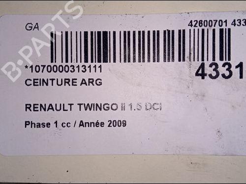 Used Rear left belt tensioner RENAULT TWINGO II (CN0_) 1.5 dCi (CN0E) (64 hp) 23175161