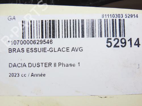 Front windshield wiper arm DACIA DUSTER (HM_) 1.3 TCe 150 (HMM3) | BP28969776C143 