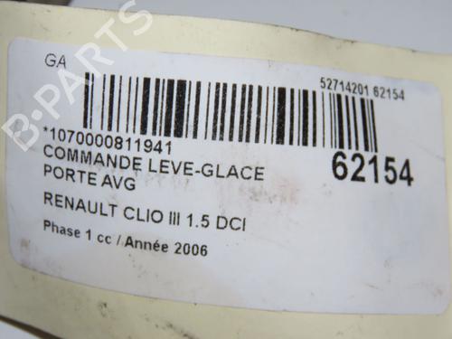 Left front window switch RENAULT CLIO III (BR0/1, CR0/1) 1.5 dCi (BR17, CR17) | BP40241067I27 - Image 6