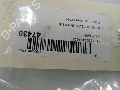 Left front fenders RENAULT LAGUNA II (BG0/1_) 1.8 16V (BG04, BG0B, BG0C, BG0V) | BP23175377C41 