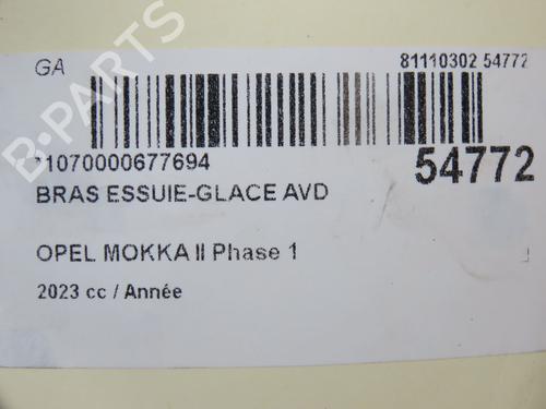Vindspejlsviskerarm OPEL MOKKA 1.5 (76) (110 hp) 31121280