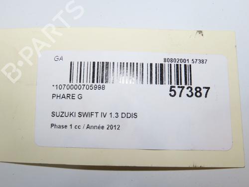 Left headlight SUZUKI SWIFT IV (FZ, NZ) 1.3 DDiS (AZG413D, ZC02S, ZC92S) | BP33998923C28  - Image 7