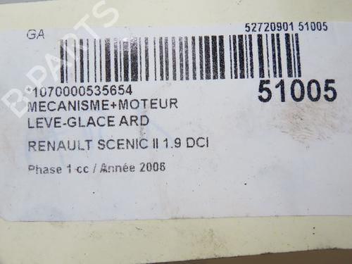 Rudehejsemekanisme Højre bagtil RENAULT SCÉNIC II (JM0/1_) 1.9 dCi (125 hp) 28831791