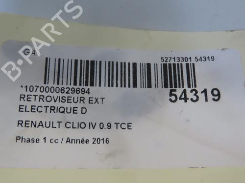 Right mirror RENAULT CLIO IV (BH_) 0.9 TCe 90 (BHNF, BHMA, BHMH, BHJK, BHJR) | BP29379926C27 