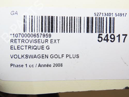 Left mirror VW GOLF PLUS V (5M1, 521) 1.9 TDI | BP28831512C26 