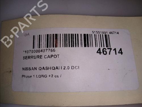 Used Hood lock Hood lock NISSAN QASHQAI I (J10, NJ10) 2.0 dCi (150 hp) 11418179 11418179