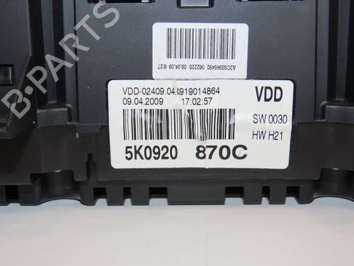 Instrument cluster VW GOLF VI (5K1) 2.0 TDI | BP28967971C47 