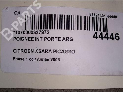 Venstre bak invendig håndtak CITROËN XSARA PICASSO (N68) 2.0 HDi | BP9693810I15 