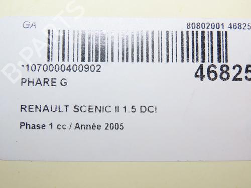 Used Left headlight RENAULT SCÉNIC II (JM0/1_) 1.5 dCi (JM02, JM13) (101 hp) 11976532
