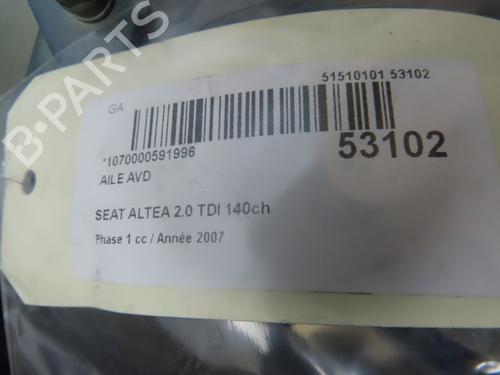 Left front fenders SEAT ALTEA (5P1) 2.0 TDI 16V | BP29601112C41 