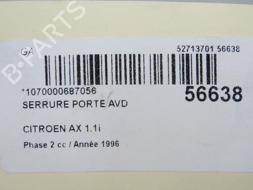 Used Front right lock CITROËN AX (ZA-_) 11 (60 hp) 31179741
