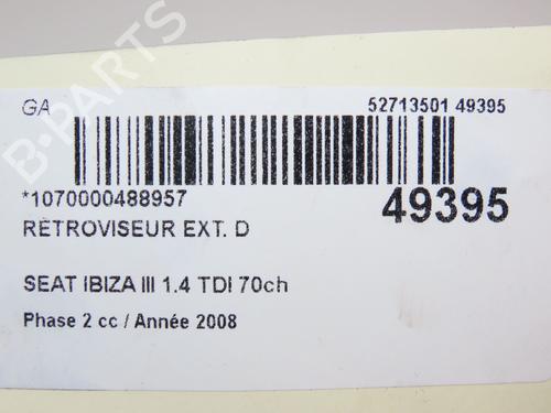 Right mirror SEAT IBIZA III (6L1) 1.4 TDI | BP19104245C27 