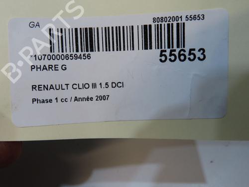 Left headlight RENAULT CLIO III (BR0/1, CR0/1) 1.5 dCi (BR0H, CR0H, CR1S, BR1S) | BP33681098C28 - Image 5