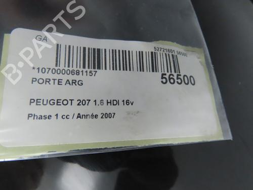 Porte arrière gauche PEUGEOT 207 (WA_, WC_) 1.6 HDi (90 hp) 31912174