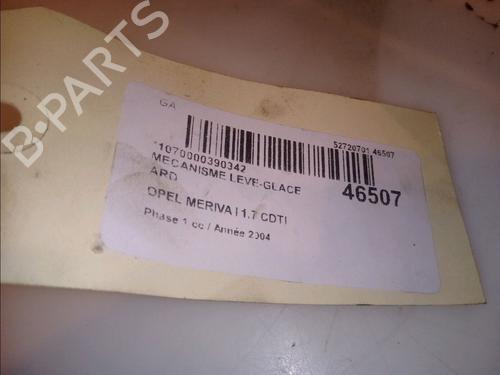 Rear right window mechanism OPEL MERIVA A MPV (X03) 1.7 CDTI (E75) | BP15138311C25 