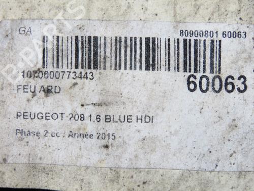Used Right taillight Right taillight PEUGEOT 208 I (CA_, CC_) 1.6 BlueHDi 100 (100 hp) 40438002 40438002
