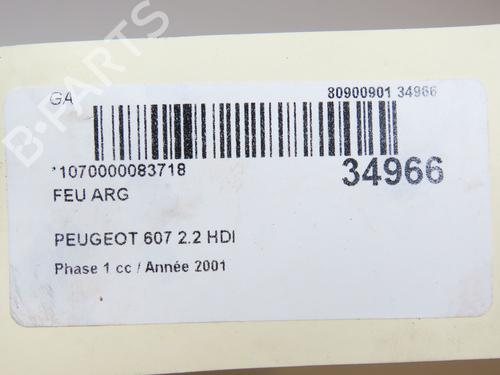 Left taillight PEUGEOT 607 (9D, 9U) 2.2 HDi | BP24361110C34 