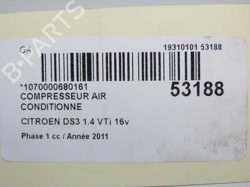Used AC compressor CITROËN DS3 (SA_) 1.4 VTi 95 (95 hp) 30955791