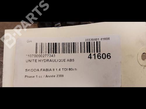 ABS pump SKODA FABIA II (542) 1.4 TDI | BP9613716M43 