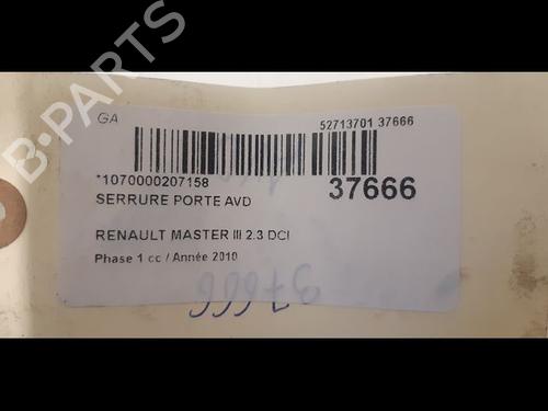 Used Front right lock RENAULT MASTER III Van (FV) 2.3 dCi 125 FWD (FV0C, FV0D, FV0G, FV0H, FV0J, FV0K,... (125 hp) 9604273