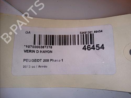 Used Tailgate lift support PEUGEOT 208 I (CA_, CC_) 1.6 HDi (92 hp) 14880216