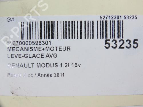 Used Front left window mechanism RENAULT MODUS / GRAND MODUS (F/JP0_) 1.2 (JP0C, JP0K, FP0C, FP0K, FP0P, JP0P, JP0T) (75 hp) 28831184